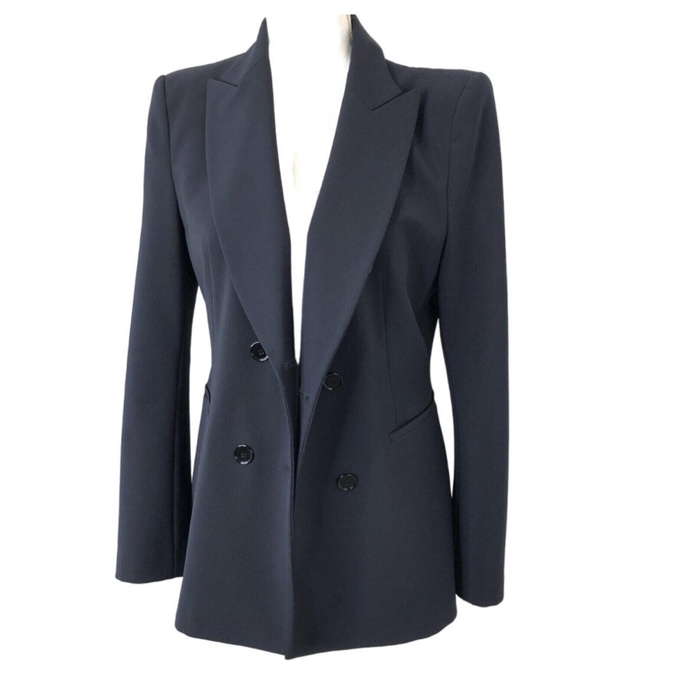 Zara Black double breasted tailored fit lapel collar Blazer  XS. Office, career